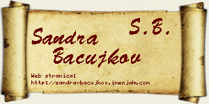 Sandra Bačujkov vizit kartica